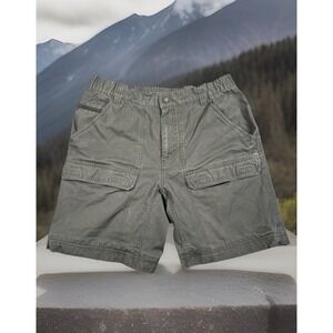VTG The‎ North Face Shorts Men's M Beige Cargo Outdoor Hiking Zip Pocket 8"